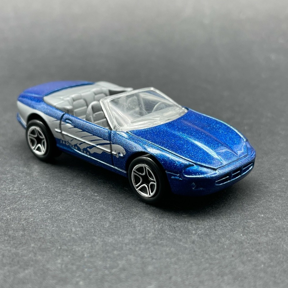 Matchbox Jaguar XK8 Convertible Car Metallic Blue Diecast 1/62 Scale Loose